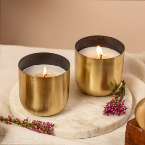 Venta al por Mayor de 2 Portavelas Cilíndricos de Latón, Modernos y Duraderos, para Decoración de Bodas y Fiestas - Product Image 1