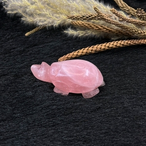 Natural Rose Quartz Tortoise Carving Pink Quartz Turtle Healing Crystal For Reiki Feng Shui Decor Wholesale - Product Image 3