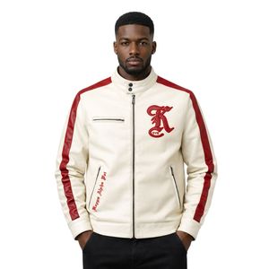 Veste de course à rayures Kappa Alpha Psi Kream, vêtements de fraternité grecque avec un design audacieux, confort premium et style athlétique - Product Image 1