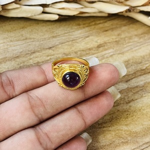 High Demand Brass <b>Ring</b> Vintage 18k Gold Plated Bohemia Tribal <b>Ring</b> <b>Chunky</b> Statement Handmade Wholesale <b>Ring</b> For Women - Product Image 3