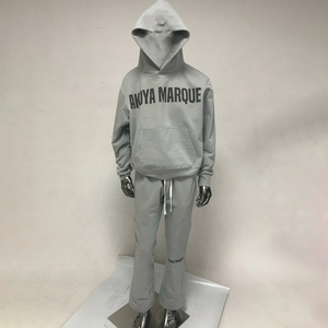 ชุดฮู้ดดี้โอเวอร์ไซส์ผู้ชายแบบสั่งทำพิเศษ พร้อมโลโก้พิมพ์ลาย ไซส์พลัส ชุดวอร์มผ้าโพลีเอสเตอร์/คอตตอนสำหรับทุกเพศ - Product Image 4