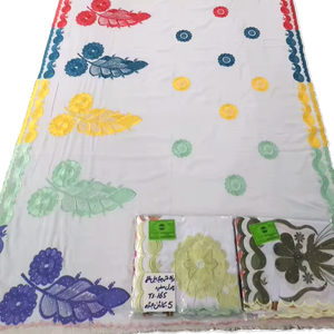 Foulard Musulman Léger en Chiffon Viscose pour Femme Africaine, Brodé de Strass Floraux, Idéal pour l'Été, Vente en Gros, OEM - Product Image 3