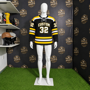 Maillots de hockey sur glace vierges pour hommes, unisexes, pour entraînement et matchs, manches longues, hauts d'équipe universitaires, 100 % polyester - Product Image 5