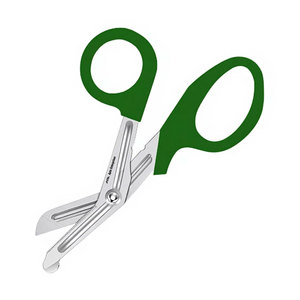 Ciseaux de traumatologie pour infirmières, ciseaux de premiers secours 5,5 pouces vert foncé en acier inoxydable allemand, ciseaux médicaux d'urgence pour bandages, ciseaux chirurgicaux EMT - Product Image 4