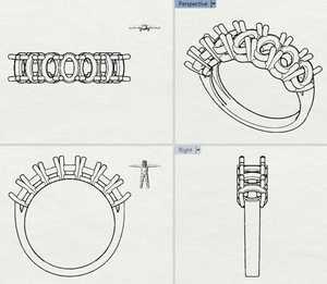 แบบจำลอง CAD: โมเดลออกแบบเครื่องประดับ 3 มิติ สำหรับเครื่องประดับฮิปฮอปและเครื่องประดับน้ำหนักเบา - Product Image 3