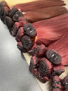 Cabello Rojo de Doble Trama para Tejer, con Cutícula Alineada, Muy Suave, Puntas Gruesas, Doble Trama, 100g - Product Image 4