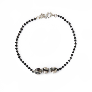 925 Sterling Silver Glass <b>Bead</b> <b>Bracelet</b> for Women Black <b>Bead</b> Jewelry Gift Wholesale Online Handmade Wholesale Jewelry Bulk Her - Product Image 1