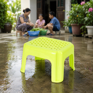 Modern Virgin PP Foldable Convertible <b>Stool</b> Portable Bathroom Ottoman Space Saving Lightweight Durable Anti-Slip Seating Bedroom - Product Image 4