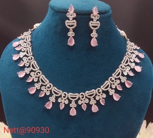 High Demand Shruti Shree J Export Trendy Elegant Brass Mix Metals Necklace Earrings <b>Set</b> <b>for</b> Women Hinduism Birthdays <b>Weddings</b> - Product Image 2
