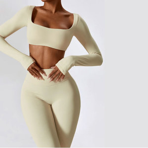 Women Bell Bottom Yoga <b>Leggings</b> Custom High Waist <b>Flared</b> Pants OEM ODM Wholesale Sportswear Manufacturer Factory - Product Image 4