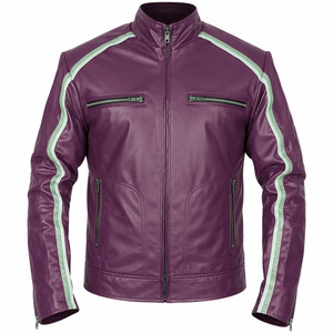 Stand Collar <b>Leather</b> <b>Jacket</b> For Outdoor Wear Hot Selling <b>Men</b> Clothing <b>Leather</b> <b>Jackets</b> New Fashion Latest Arrival - Product Image 1