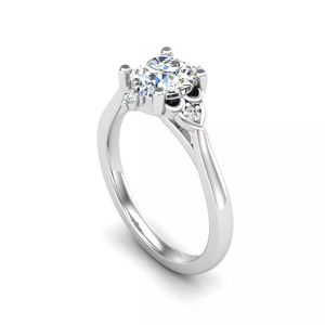 IGI Certified Lab Grown Diamond Cushion Halo <b>Split</b> Shank Vintage Anniversary Engagement <b>Ring</b> 10K 14K 18K Gold 925 935 Silver - Product Image 2
