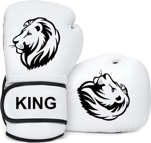 Guantes de Boxeo Profesionales de Piel con Estampado de León para MMA, Sanda y Boxeo, Equipo de Entrenamiento Personalizado, Guantes de Boxeo de PU - Product Image 3