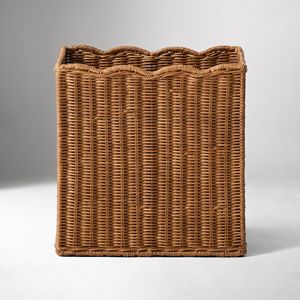 Sustainable Rattan Storage Basket Handmade Woven Rectangular Basket Natural Home Organizer Storage <b>Bin</b> Wholesale B2B Bulk Export - Product Image 1