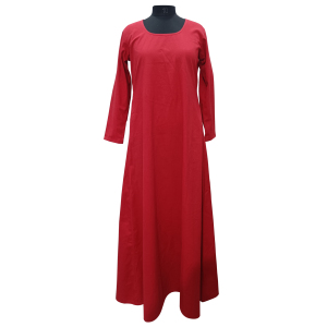 Túnica medieval de algodón rojo para mujer, disfraz vikingo de manga larga, disfraz de caballero guerrero renacentista, fiesta de Halloween y Navidad - Product Image 1