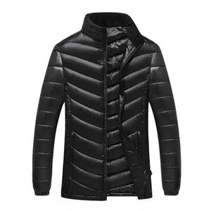 High Quality Coated Canvas Winter Outdoor Long Sleeve <b>Puffer</b> <b>Jacket</b> for Men Stand Collar Front Logo OEM Service Breathable - Product Image 3