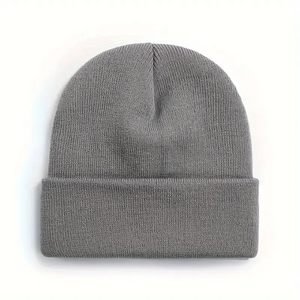 Custom Logo Plain Knit Beanie Hat Unisex <b>Winter</b> Warm Acrylic Skull <b>Cap</b> Bulk Blank Beanies for Embroidery Printing OEM ODM - Product Image 6