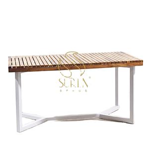 Table à manger en bois fabriquée à la main par un designer indien Table en métal pour hôtels et restaurants - Product Image 1