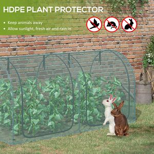 Rete da Giardino 8FT X 4FT con Due Porte con Cerniera, Tenda di Protezione per Piante con Borsa per il Trasporto e 4 Picchetti per Giardino e Prato - Product Image 4