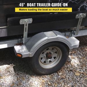 Guide per Rimorchio Barca in Acciaio Antiruggine da 48 Pollici, 2 Pezzi, con Tappetini Imbottiti e Parti di Montaggio - Ricambi e Accessori Premium - Product Image 2