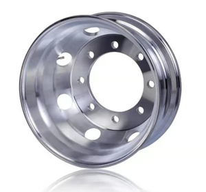 Rueda de Camión de Aluminio Forjado de Alta Resistencia 22.5x8.25 para Almacén en California |   Espejo de doble cara pulido |   Llanta estilo Alcoa pilotada por buje - Product Image 2