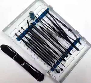 Kit d'examen dentaire en acier inoxydable pour usage professionnel : miroir de blanchiment dentaire, détartreur, pinces, instruments chirurgicaux de base - Product Image 3