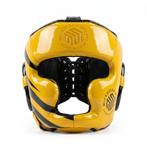 Professional Genuine Leather Boxing <b>Head</b> Guard - Multi-Layered Foam Sparring Headgear for MMA, Muay Thai & Kickboxing - Product Image 2