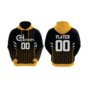 Hoodie de sport unisexe sans manches en tissu nid d'abeille entièrement sublimé, de haute qualité, mélange de polyester et de polaire 380g, avec poches, pour toutes les saisons - Product Image 3