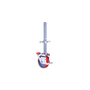 Ruedas giratorias de andamio de hierro fundido JRS con tornillos de sujeción, ruedas con eje hueco y freno de tornillo ajustable para escaleras de andamio - Product Image 2
