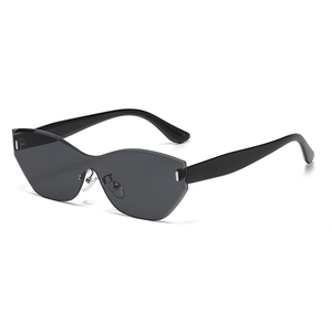 Irregular Frameless Cut Edge <b>Sunglasses</b>, Fashionable Style Integrated <b>Sunglasses</b>, UV Resistant High-end <b>Sunglasses</b> for Unisex - Product Image 4