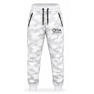 Ensemble de survêtement camouflage blanc unisexe avec sweat à capuche zippé et pantalon de jogging, tenue de sport athlétique personnalisée, vêtements décontractés pour l'entraînement - Product Image 2