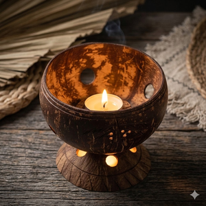 Vaso de coco orgánico creativo con base, tazón de coco para aperitivos, frutas, palomitas de maíz de Vietnam - Product Image 4