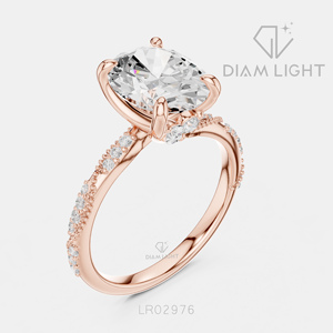14KT White Gold 2.42CT Oval Cut Lab Grown Diamond Engagement Ring IGI Certified F+ Color VS+ Clarity Bridal Promise Ring Women - Product Image 4