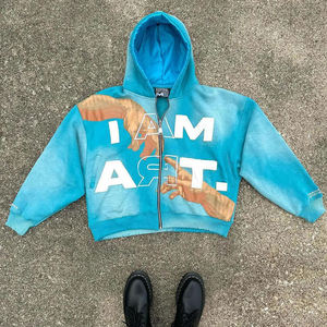 Sweat à capuche personnalisé pour homme, coton et polyester de qualité supérieure, coupe oversize, streetwear, pull-over, commande en gros - Product Image 3