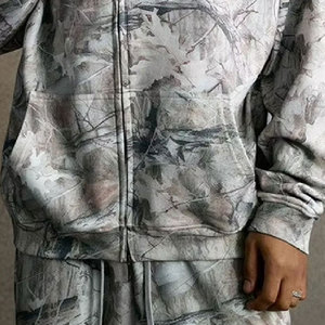 Conjunto de Sudadera con Capucha y Pantalones Deportivos Personalizados para Hombre, Transpirables, para Invierno, Estilo Urbano, 100% Algodón Grueso - Product Image 6