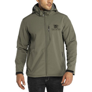 Chaqueta Cortavientos de Lona con Capucha para Hombre, Calidad Premium, Transpirable, Resistente al Viento e Impermeable, Ecológica, con Logotipo Frontal - Product Image 1