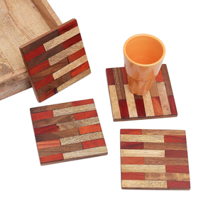 52. Posavasos de madera y resina con diseño de chevron, geométricos, modernos, para tazas de café, venta al por mayor, para el hogar. - Product Image 5