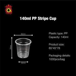 Viet Nam vente en gros de tasses en plastique PP transparentes avec des tasses à café glacées rayées tasses en plastique pour thé au lait à bulles Smoothie Dessert - Product Image 4