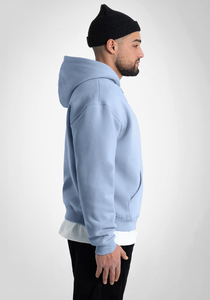Sudadera con capucha OEM personalizada para hombre, de corte holgado, de felpa 100% algodón de alto gramaje, con hombros caídos, lisa, con cremallera, puños acanalados, estilo urbano, venta al por mayor, EE. UU. - Product Image 3