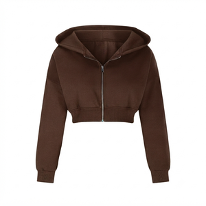 Custom <b>Crop</b> <b>Hoodie</b> <b>Women</b> Streetwear Pullover Cotton Blend OEM ODM Manufacturer Wholesale Fashion Apparel Exporter Supplier <b>Women</b> - Product Image 2