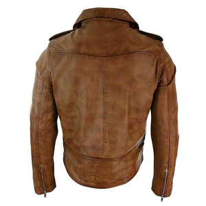 Brown PU Leather Trench <b>Coat</b> Turn-down Collar <b>Double</b> <b>Breasted</b> Belted Workwear Style Autumn Wear Unisex Regular Fit - Product Image 5