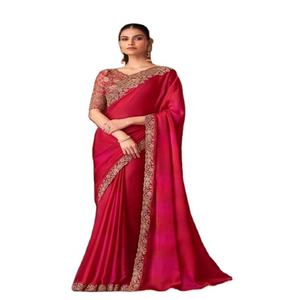 Vente à Chaud Saree de Mariée avec Chemisier pour Désherber et Fête de Fournisseur Indien Disponible au Prix de Gros - Product Image 1