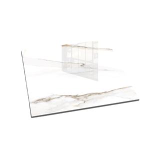 Azulejo de porcelana pulido blanco y dorado, 600x1200mm x 9mm, superficie de pulido de cristal, azulejo de suelo de cerámica en la india - Product Image 1