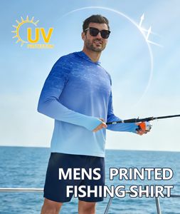 Chemises de pêche UPF 50+ respirantes en polyester pour hommes, à capuche avec masque intégré, pour une performance optimale - Product Image 5
