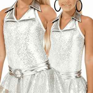 Conjunto Moderno de Top sin Mangas con Rayas Estampadas y Minifalda 100% Poliéster para Uniforme de Animadoras de Equipos Deportivos Universitarios - Product Image 6