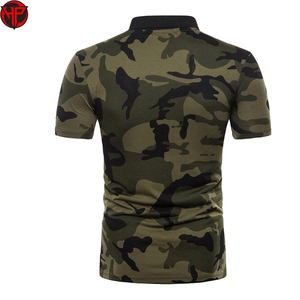 เสื้อโปโลพิมพ์ลายพรางแขนสั้นถักแบบลำลองสำหรับเดินป่า  รับสกรีนโลโก้ เสื้อโปโลสำหรับเล่นกอล์ฟ ผู้ชาย ผู้หญิง - Product Image 4