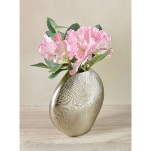 Jarrón Decorativo de Aluminio Martillado de Primera Calidad para Sala de Estar Moderna y Centro de Mesa de Comedor - Product Image 1