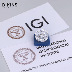D'vins Jewels Diamant de laboratoire de 8,5 mm, taille brillant rond, HPHT VVS2, 2,5 carats, pour la fabrication de bijoux synthétiques - Product Image 5
