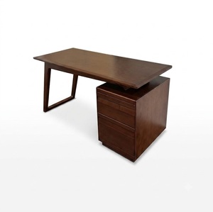 <b>Solid</b> <b>Wood</b> Freestanding Office <b>Desk</b> with Drawers Modern Executive Workstation with Storage for Home Office Bedroom - Product Image 5