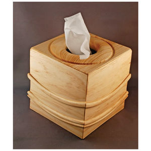Caja de pañuelos cuadrada de madera ecológica, dispensador de pañuelos faciales tallado de lujo, estuche decorativo para servilletas de papel para hotel - Product Image 1